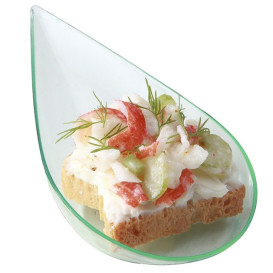 Łyżka do Degustacji z Uchwytami Szpiczasta "Water Green" 5x10cm (200 Sztuk)