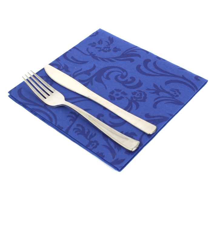 Airlaid Napkins "Damascato" Blue 40x40cm Airlaid Napkins "Damascato" Blue 40x40cm