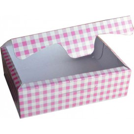 Pudełka Cukiernicze 20,4x15,8x6cm 1kg Różowe (200 Sztuk)