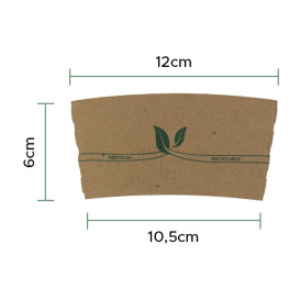Ochraniacz na Kubek Papierowe z Falistego 12 i 16 Oz (100 Sztuk)
