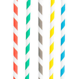 Słomki Prosto Papierowe w Papierku Ø6mm 20cm (6000 Sztuk)