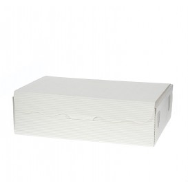 Pudełka na Czekoladki i Cukierki Białe 11x6,5x2,5cm 100g 