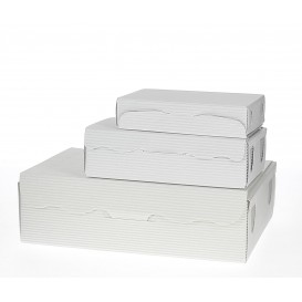 Pudełka na Czekoladki i Cukierki Białe 14x8x3,5cm 250g (800 Sztuk)