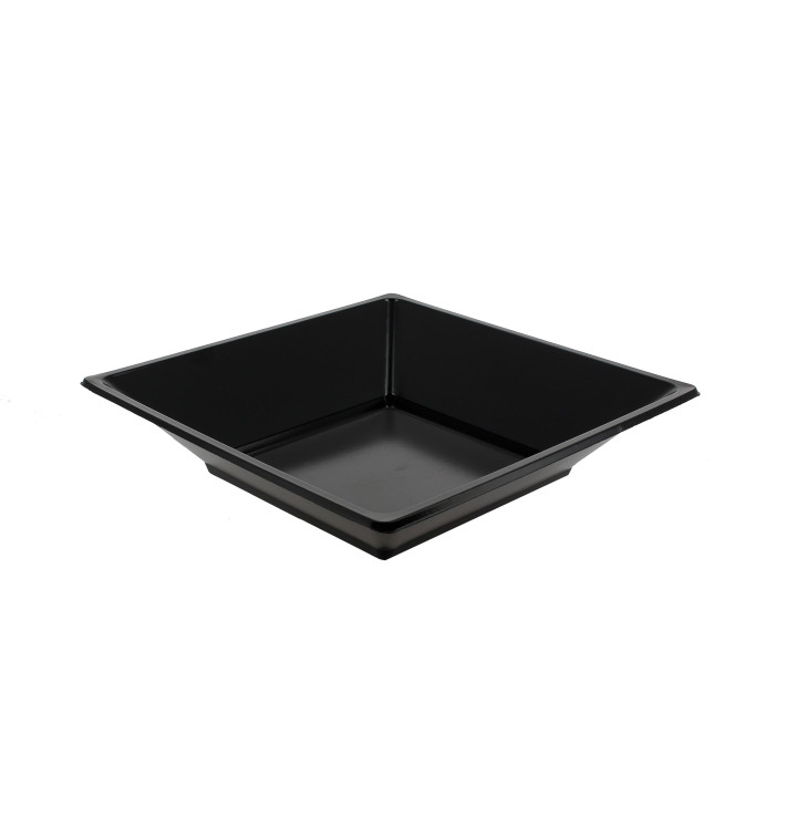 Talerz Plastikowe Głębokie Kwadratowi Czarni 170mm Talerz Plastikowe Głębokie Kwadratowi Czarni 170mm
