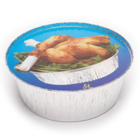 Pokrywka do Pojemnika Kraft z Kurczaka Okrągłe 1900ml 