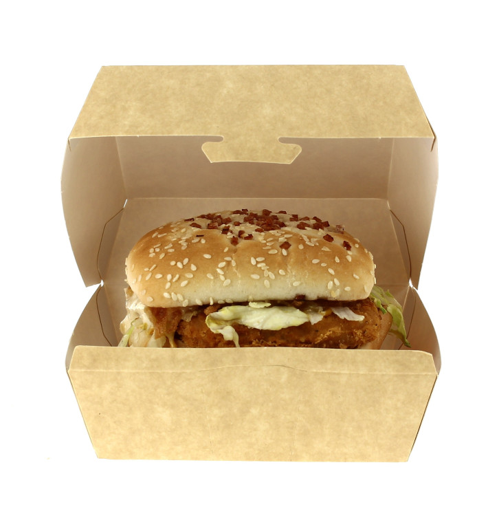 Pudełka Kraft na Hamburger XXL 14,5x14,5x8 cm Pudełka Kraft na Hamburger XXL 14,5x14,5x8 cm