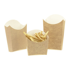 Pudełka Kraft na Frytki Duży 8,2x3,3x14,9cm (25 Sztuk)