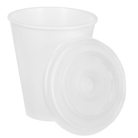 Szklanki Termiczne Styropianowe EPS 7Oz/200ml Białe + Pokrywka 