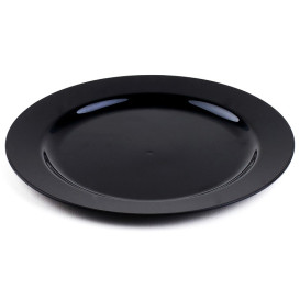 Talerz Plastikowe Bardzo Sztywny Czarni 26cm 