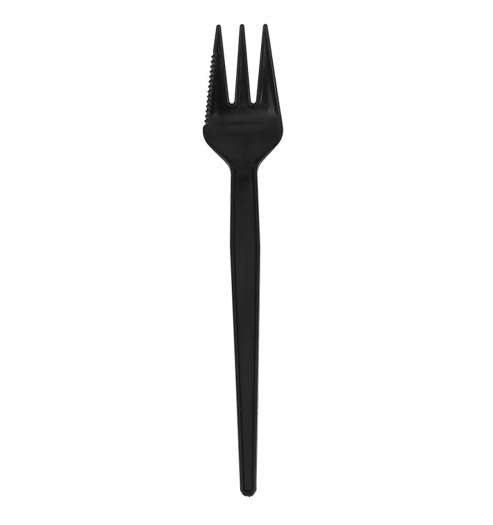Widelczyki Plastikowe Ząbkowani Czarni 135mm Widelczyki Plastikowe Ząbkowani Czarni 135mm