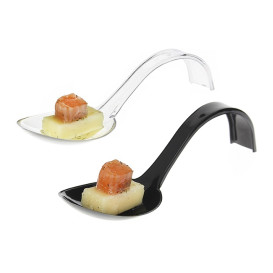 Łyżeczki do Degustacji z Krzywa Uchwytami Przezroczyste 130 mm (50 Sztuk)
