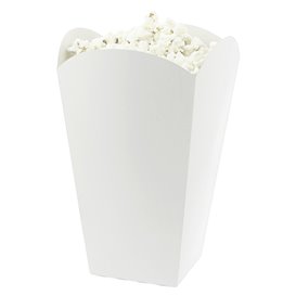 Pudełka na Popcorn Średnie Białe 90 gr 7,8x10,5x18cm (350 Sztuk)