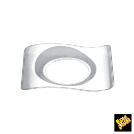 Tasting Plastic Plate PS "Forma" Clear 8x6,6 cm (500 Units)