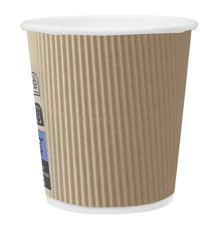 Kubki Papierowe 4 Oz/120ml "Kędzierzawe Kraft" Brązowe Ø6,2cm (50 Sztuk) Kubki Papierowe 4 Oz/120ml "Kędzierzawe Kraft" Brązowe Ø6,2cm (50 Sztuk)