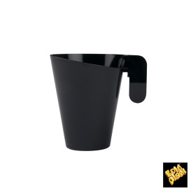 Filiżanki Plastikowe Design Czarni 155ml (12 Sztuk)