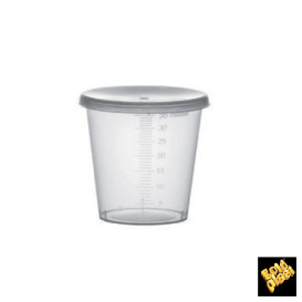 Pokrywka do Kubka z Miarka PP Przezroczyste 35ml Ø4,5cm (2000 Sztuk)