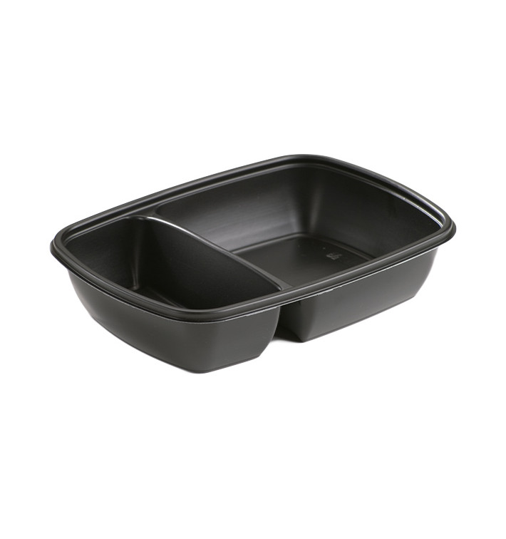 Pojemniki Plastikowe PP 2C Czarni 900ml 23x16,5x5cm Pojemniki Plastikowe PP 2C Czarni 900ml 23x16,5x5cm