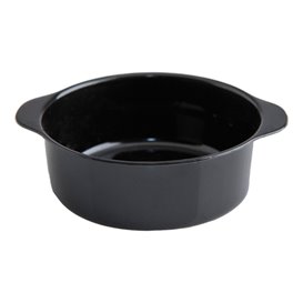 Plastic Pot PS with Handles Black 52ml 