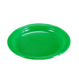 Talerz Plastikowe Płaski Zielone 205mm (10 Sztuk)