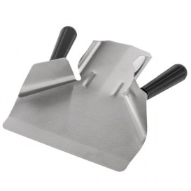 Szufelka do Frytek 2 z Uchwytami Inox Srebrne 20x22,5x5 cm (1 Sztuk)