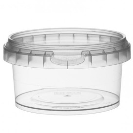 Pojemniki Plastikowe z Pokrywką z Plombą 210 ml Ø9,5 (13 Sztuk)