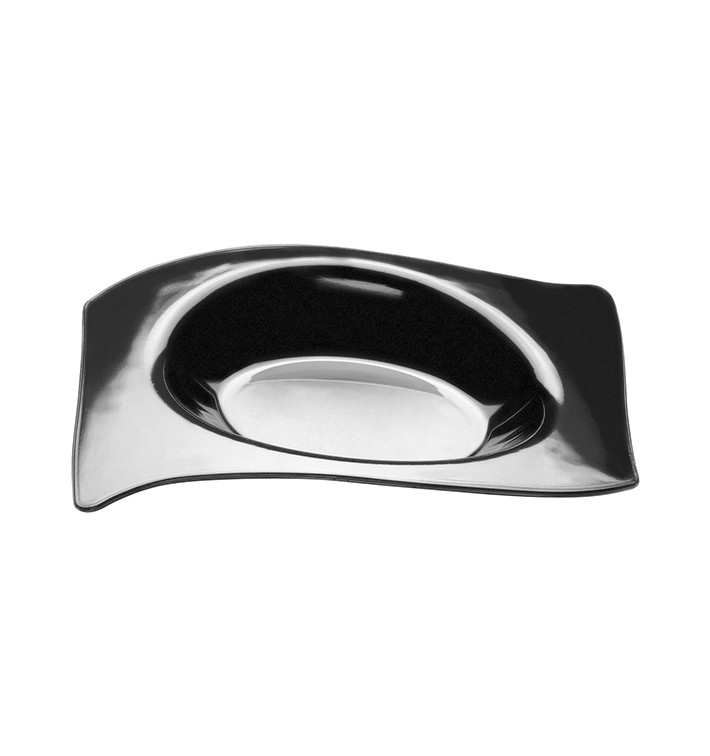 Tasting Plastic Plate PS Flat Black 8x6,6 cm (500 Units) Tasting Plastic Plate PS Flat Black 8x6,6 cm (500 Units)