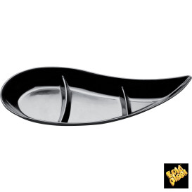 Pojemnik na Sos do Degustacji Virgola 3 Comp. Czarni 30 ml (500 Sztuk)