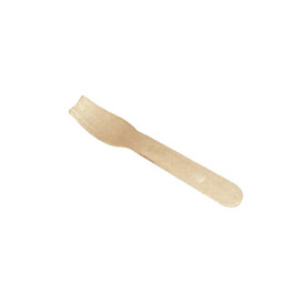 Łyżeczki Drewno Płaski na Lodi 95mm (100 Sztuk)