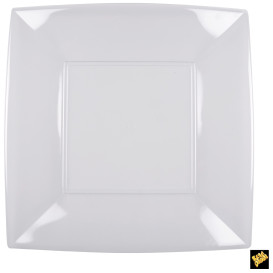 Talerz Plastikowe Płaski Przezroczyste Nice PS 290mm (12 Sztuk)