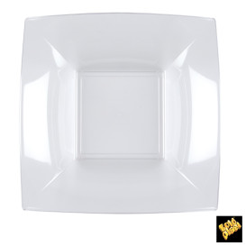 Talerz Plastikowe Głębokie Przezroczyste Nice PS 180mm (300 Sztuk)
