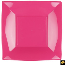 Talerz Plastikowe Płaski Fuchsia Nice PP 290mm (12 Sztuk)