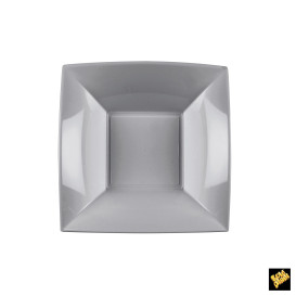 Talerz Plastikowe Głębokie Szare Nice PP 180mm (300 Sztuk)