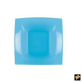 Talerz Plastikowe Głębokie Turkusowe Nice PP 180mm (25 Sztuk)