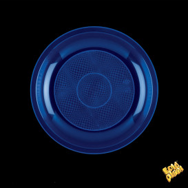 Talerz Plastikowe Płaski Niebieski Round PP Ø220mm (600 Sztuk)
