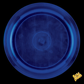 Talerz Plastikowe Niebieski Round PP Ø290mm (25 Sztuk)