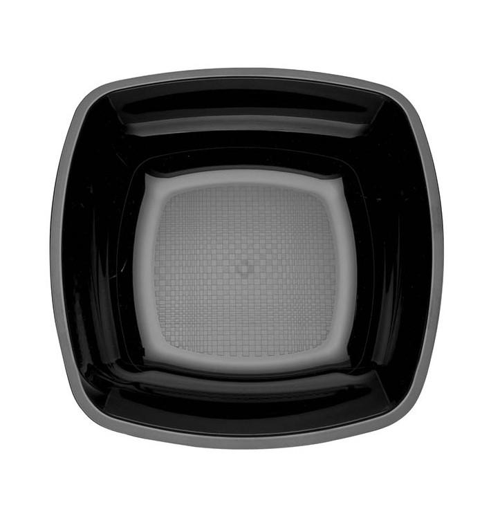 Talerz Plastikowe Głębokie Czarni Square PS 180mm (25 Sztuk) Talerz Plastikowe Głębokie Czarni Square PS 180mm (25 Sztuk)