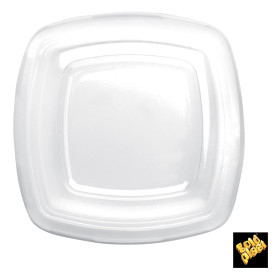 Pokrywka Plastikowe Przezroczyste Talerz Square PET 180mm (25 Sztuk)