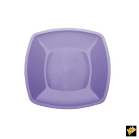 Talerz Plastikowe Płaski Liliowa Square PP 180mm (25 Sztuk)