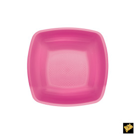Talerz Plastikowe Głębokie Fuchsia Square PP 180mm (25 Sztuk)