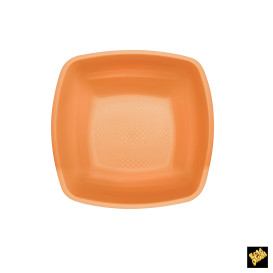 Talerz Plastikowe Głębokie Orange Square PP 180mm (25 Sztuk)