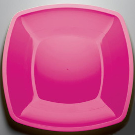 Talerz Plastikowe Płaski Fuchsia Square PS 300mm (144 Sztuk)