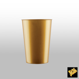 Kubki Plastikowe Księżyc Złote PS 230ml (35 Sztuk)