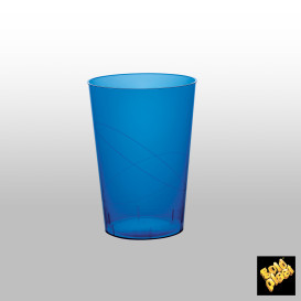 Kubki Plastikowe Księżyc Niebieski Przezroczyste PS 230ml (50 Sztuk)