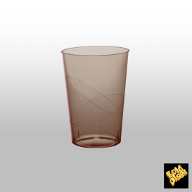 Kubki Plastikowe Księżyc Brązowe Przezroczyste PS 230ml (1000 Sztuk)