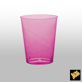 Kubki Plastikowe Księżyc Fuchsia Przezroczyste PS 350ml (400 Sztuk)