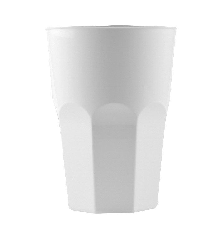 Kubki Plastikowe na Koktajl Białe PP Ø84mm 350ml (420 Sztuk) Kubki Plastikowe na Koktajl Białe PP Ø84mm 350ml (420 Sztuk)