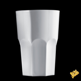 Kubki Wielokrotnego Użytku SAN "Granity" Białe 400 ml (5 Sztuk)