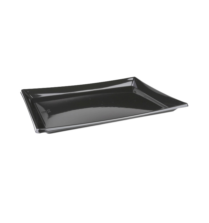 Tacki Plastikowe Prostokątny Czarni 16x22cm (50 Sztuk) Tacki Plastikowe Prostokątny Czarni 16x22cm (50 Sztuk)