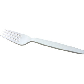 Widelczyki Biodegradowalny CPLA Białe 160mm w Pudełku (500 Sztuk)