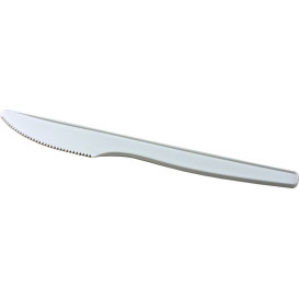 Nóż Biodegradowalny CPLA Białe 160mm w Pudełku (50 Sztuk)